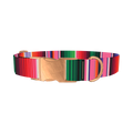Mexican Stripe Dog Collar - metal rose gold