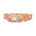 Yellow Duck Heart Dog Collar - plastic rose gold