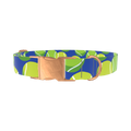 Tennis Ball Dog Collar - metal rose gold