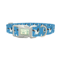 Seagull Pattern Dog Collar - plastic silver
