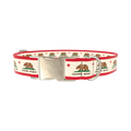California Republic Flag Dog Collar - metal rose gold