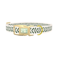 Geometric Leaf Dog Collar - plastic gold
