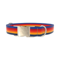 Geometric Stripes Dog Collar - metal gold