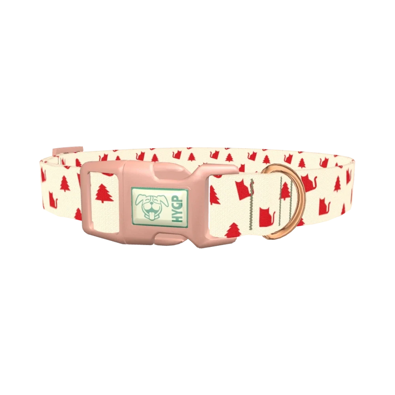 Christmas Cat Dog Collar - plastic rose gold