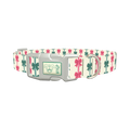Christmas Bows Dog Collar - plastic silver