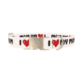 Heart Love Dog Collar - metal silver