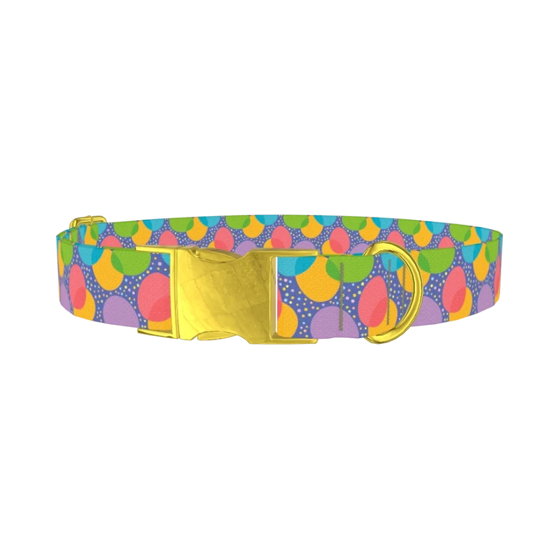 Easter Egg Dog Collar - metal gold