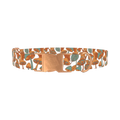 Mushroom Leaves Dog Collar - metal rose gold