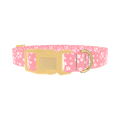 Floral Blossom Dog Collar - plastic gold