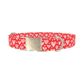 Watercolor Heart Dog Collar - metal silver