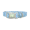 Floral Branches Dog Collar - plastic silver