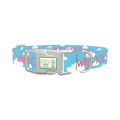 Cloud Phrase Dog Collar - plastic silver