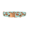 Teddy Bear Heart Dog Collar - metal rose gold