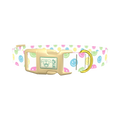 Smiley Face Dog Collar - plastic gold