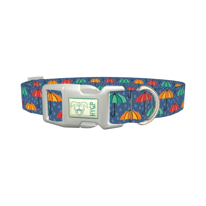 Umbrella Rain Dog Collar - plastic silver