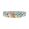Floral Chamomile Dog Collar - metal rose gold