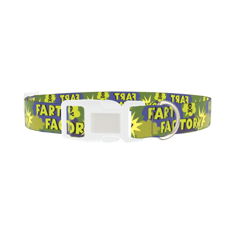 Comic Explosion Dog Collar - plastic silver