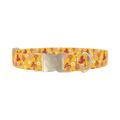 Mushroom Floral Dog Collar - metal silver