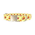 Spicy Pepper Flame Dog Collar - metal silver