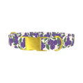 Purple Hydrangea Dog Collar - metal gold