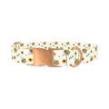 Bee and Sunflower Dog Collar - metal rose gold
