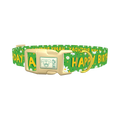 Birthday Floral Dog Collar - plastic gold