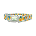 Yellow Daffodil Dog Collar - plastic silver