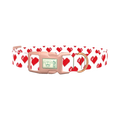 Pixel Heart Dog Collar - plastic rose gold