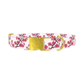 Floral Cherry Blossom Dog Collar - metal gold