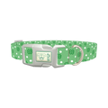 Polka Dot Clover Dog Collar - plastic silver