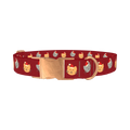 Santa Cat Dog Collar - metal rose gold