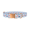Patriotic Bows Dog Collar - metal rose gold