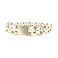 Bee and Sunflower Dog Collar - metal silver