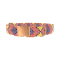 Colorful Geometric Dog Collar - metal silver