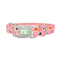 Halloween Tiles Dog Collar - plastic silver