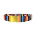 Aztec Geometric Dog Collar - metal gold