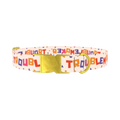 Geometric Letter Dog Collar - metal gold