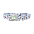 Patriotic Bows Dog Collar - plastic silver
