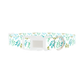 Leaf Pattern Dog Collar - plastic silver