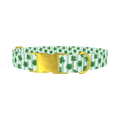 Clover Stripes Dog Collar - metal gold
