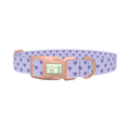 Purple Heart Pattern Dog Collar - plastic rose gold
