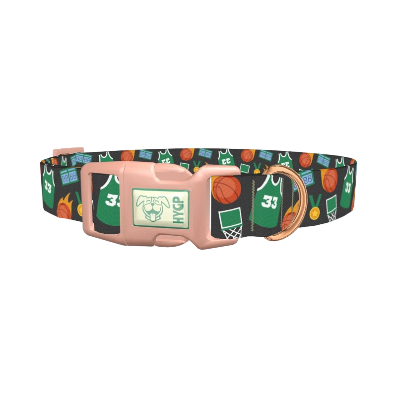Basketball Jersey Dog Collar - plastic rose gold