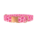 Valentine Kiss Dog Collar - metal rose gold