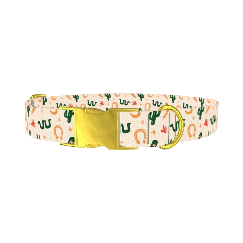 Desert Sunset Dog Collar - metal gold