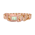 Retro Floral Dog Collar - plastic rose gold