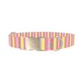 Geometric Checkered Dog Collar - metal silver