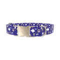 Purple Graveyard Halloween Dog Collar - metal gold