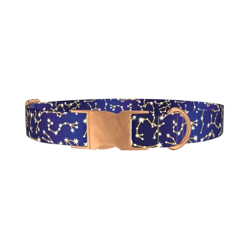 Halloween Witchy Dog Collar - metal rose gold
