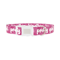 Lip Print Dog Collar - plastic silver