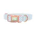 Blue Polka Dot Dog Collar - plastic rose gold